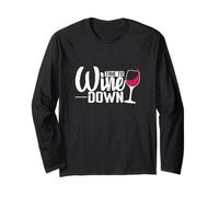 Time to Wine Down Bicchiere da Vino Maglia a Manica