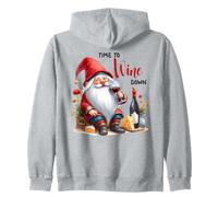 Time to Wine Down - Gnomo per Amanti del Vino Rosso Felpa con Cappuccio
