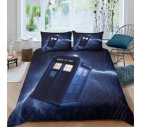 Time travel boxSet Di Copripiumino morbida microfibra 3 Pezzi stampa di 3D cerniera nascosta sci fi futuristic design copripiumino con federe traspirante ultra morbido for coppie Single（140x200cm）