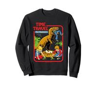 Time Travel Jurassic Sarcastic Retro Funny Adult Humor Felpa