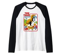 Time Travel Jurassic Sarcastic Retro Funny Adult Humor Maglia con Maniche Raglan