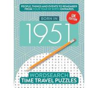 Time Travel Puzzles Born in 1951 (Tascabile) Time Travel Wordsearch
