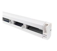 time4blinds - Binario per Tende a Lamelle - Set Completo con Carrelli per Lamelle e Meccanismo di Comando a Catena - Movimento Fluido delle Lamelle - Compatto e Moderno - Bianco, 1300 mm