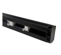 time4blinds - Binario per Tende a Lamelle - Set Completo con Carrelli per Lamelle e Meccanismo di Comando a Catena - Movimento Fluido delle Lamelle - Compatto e Moderno - Nero, 3000 mm