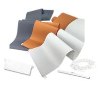 time4blinds - Lamelle di ricambio per tende verticali - Il set comprende 1 lamella, peso, gancio e catena inferiore - larghezza 127 mm - lunghezza 1680 mm - Grigio