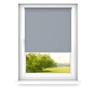 time4blinds Mini Basic Tenda a Rullo - Non invasiva - Tenda a Rullo per Finestra all'Interno Senza forare - Maniglie Non invasive - 700x1200mm Grigio Operato sul Lato Destro