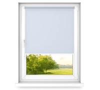 time4blinds Mini Basic tenda a rullo - Non invasiva - Tenda a rullo per finestra all'interno senza forare - Maniglie non invasive - 700x2500mm Grigioblu Operato sul Lato Destro
