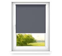 time4blinds Mini Basic tenda a rullo - Non invasiva - Tenda a rullo per finestra all'interno senza forare - Maniglie non invasive - 700x1200mm Grafite Operato sul Lato Sinistro