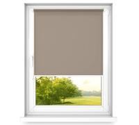 time4blinds Mini Basic tenda a rullo - Non invasiva - Tenda a rullo per finestra all'interno senza forare - Maniglie non invasive - 800x1900mm Marrone Operato sul Lato Sinistro