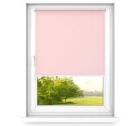 time4blinds Mini Basic tenda a rullo - Non invasiva - Tenda a rullo per finestra all'interno senza forare - Maniglie non invasive - 700x1200mm Rosa Operato sul Lato Destro