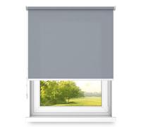 Time4Blinds Store enrouleur à suspendre au mur ou au plafond, grande taille, fi 32, support en acier, semi-occultant, couleur gris foncé, 1400 x 2400 mm