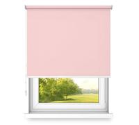 Time4Blinds Tenda a rullo a sospensione libera, montaggio a parete o soffitto, di grandi dimensioni, fi 32, supporto in acciaio, semi-oscurante, colore Rosa, 1400x2400mm