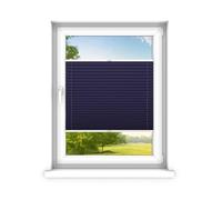 time4blinds - Tenda plissettata su misura senza fori - Modello pieghevole per protezione solare e riservatezza - Montaggio rapido 40x210 cm - Zaffiro