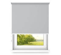 time4blinds Tende a rullo Tende oscuranti Tende a rullo libere senza cassonetto Montaggio a parete o a soffitto Protezione UV Proprietà termiche 100x100 cm Grigio chiaro di luna - destro