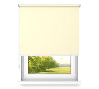 time4blinds Tende a rullo Tende oscuranti Tende a rullo libere senza cassonetto Montaggio a parete o a soffitto Protezione UV Proprietà termiche 120x300 cm Vaniglia - destro