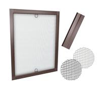 Time4Blinds zanzariera per finestre - zanzariera Senza Foratura, con Telaio in Alluminio zanzariera accorciabile Individualmente - zanzariera a Rete per Mosca - 70x150cm - Cornice Marrone