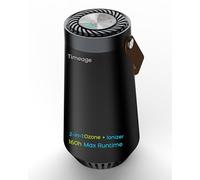 Timeage Generatore di ozono per auto, macchina per ozono 2 in 1+ionizzatore d'aria per pulire l'odore di animali domestici, odore di sigaretta, polvere, polline per viaggi, casa, dimensioni portatili