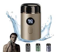 Timeatea Shaver - Mini Portable Electric Shaver, Newest Mini Portable Electric Shaver, Timeatea Mini Shaver for Men, 3d Rotary Head, Led Power Display (Gold)