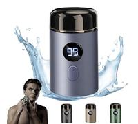 Timeatea Shaver - Mini Portable Electric Shaver, Newest Mini Portable Electric Shaver, Timeatea Mini Shaver for Men, 3d Rotary Head, Led Power Display (Blau)