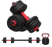TimeBREAK Fitness Set Pesi 2 in 1 Manubrio e bilanciere Regolabili da 40 kg