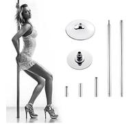 TimeBREAK Palo per Pole Dance Regolabile in Altezza 2,24 m - 2,74 m Silver-DP