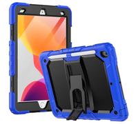 Timecity Custodia iPad 10.2'' 2019, cover per iPad di 7a generazione con supporto per stilo pieghevole integrato, custodia protettiva per iPad resistente ai graffi per bambini, Blu