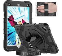 timecity Custodia per iPad 9a/8a/7a generazione 10.2 pollici 2021, resistente agli urti con protezione schermo Portapenne Girevole a 360° Supporto Tracolla Tracolla Custodia per tablet iPad 9a generaz