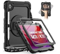 timecity Custodia per tablet Lenovo Tab M11 (TB330FU/TB330XU) da 11 pollici con portapenna/supporto per stilo/pellicola proteggi schermo/cinturino da polso a 360°, per Tab K11 LTE 2024/Lenovo Xiaoxin