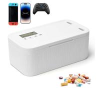 Timed Lock Box Safe Timed Lock Box con temporizzatore, Mobile Safe Lock Box con 2 modalità di lavoro, gestione della dipendenza dal telefono, 23,9 x 13,1 x 9,6 cm (bianco)