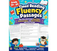 Timed Reading Fluency Passages 5th - 6th Grade: Reading Fluency Workbook for Kids Ages 10-12 with One Minute Reading Passages, Comprehension Questions, WPM Tracking, Vocabulary & Progress Monitoring