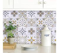 Timeet Carta da parati autoadesiva effetto piastrelle, pellicola adesiva per cucina, piastrelle, motivo mobili, autoadesiva, 44 x 200 cm, stile retrò, impermeabile, armadio, cassetto