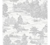 Timeet Carta da parati autoadesiva vintage, 44 cm × 3 m, in vinile, grigio, con animali, impermeabile, per camera da letto, soggiorno, cucina