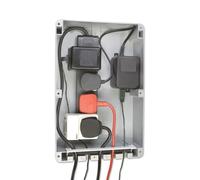 TIMEGUARD - Scatola di connessione per esterni IP65 + presa multipla a 4 prese