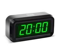Timegyro Piccolo Sveglia, Digital Desk Clock 1,2 Pollice Display LED Orologio con Snooze, Luminosità Regolabile Mensola Orologio per Camera da Letto Viaggio