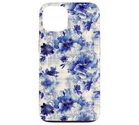 Timeless Blue Blossom Print Antico Ispirato Floreale Custodia per iPhone 13