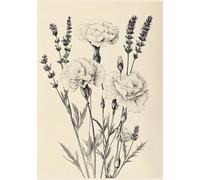 Timeless Botanicals: A Journey Through Ink and Paper: Sophisticated 7x10 Journal with 200 Pages for Writing, Reflection, and Creative Expression