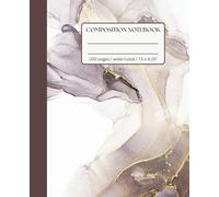 Timeless Marble Composition Notebook - Wide-Ruled, 100 Pages, 7.5 x 9.25", Elegant Journal for Everyday Use: Stylish and functional black & white ... journaling, note-taking, creative writing