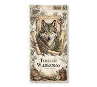 Timeless Wilderness - Striscione decorativo per porta, decorazione rustica con lupo, per interni ed esterni, autunno, stagionale, da appendere, 91 x 183 cm