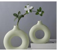 TimelessElegance - Set di 2 vasi in ceramica stile scandinavo, realizzati a mano, design moderno, per decorazione della casa, fiori secchi, per decorazione da tavolo con erba della pampa, idea regalo,
