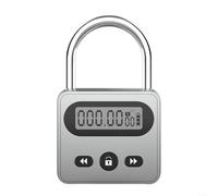 Timeline digitale, serratura elettronica con display LCD e retroilluminazione, fino a 500 ore di standby, per bagagli e casa (argento)