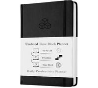 Timely Planner - Timeboxing e Time Blocking Planner giornaliero. Planner orario, giornaliero e mensile. Fornitura di 6 mesi, senza data. Gestione del tempo, produttività e messa a fuoco Hack. 8,3 "X