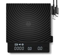 TIMEMORE Black Mirror Mini, bilancia digitale per caffè con timer, 2 kg/0,1 g, funzione di flusso, compatta e portatile, pad protettivo in silicone, bilancia per espresso, nero