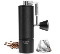 TIMEMORE Chestnut C3s MAX, macinacaffè manuale, aggiornamento del corpo interamente in metallo integrato, macinacaffè manuale con impugnatura pieghevole, per espresso e stampa francese, nero