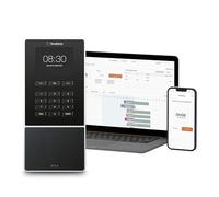 TimeMoto TM-616 Rilevatore di presenza basato su cloud con timbratura tramite RFID e PIN, Marcatempo fino a 200 utenti, timbratura, report delle ore lavorate, Wi-Fi, app per iOS/Android