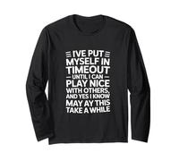 Timeout Divertente dicendo Che Mi metto Dentro Fino a Quando Non Gioco Bello Maglia a Manica