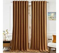 Timeper Tende in velluto, lunghe 304 cm, oscuranti in velluto, extra lunghe, decorazione per la casa sul retro, per soggiorno, 132 x 120 cm, 2 pannelli