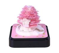 Timepiece Calendario 3D 2026, blocco note artistico 3D con luce, squisito blocco note di carta a forma di albero, creativo strappare via note appiccicose, regalo di Natale per collega amico