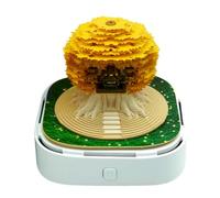 Timepiece Calendario 3D 2026, blocco note artistico 3D con luce, squisito blocco note di carta a forma di albero, creativo strappare via note appiccicose, regalo di Natale per collega amico