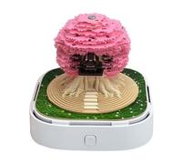 Timepiece Calendario 3D 2026, blocco note artistico 3D con luce, squisito blocco note di carta a forma di albero, creativo strappare via note appiccicose, regalo di Natale per collega amico