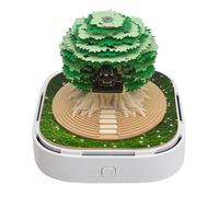 Timepiece Calendario 3D 2026, blocco note artistico 3D con luce, squisito blocco note di carta a forma di albero, creativo strappare via note appiccicose, regalo di Natale per collega amico